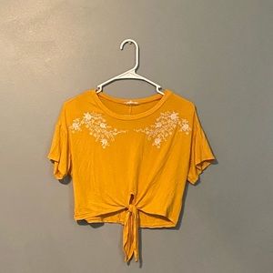 Yellow Pacsun tie top